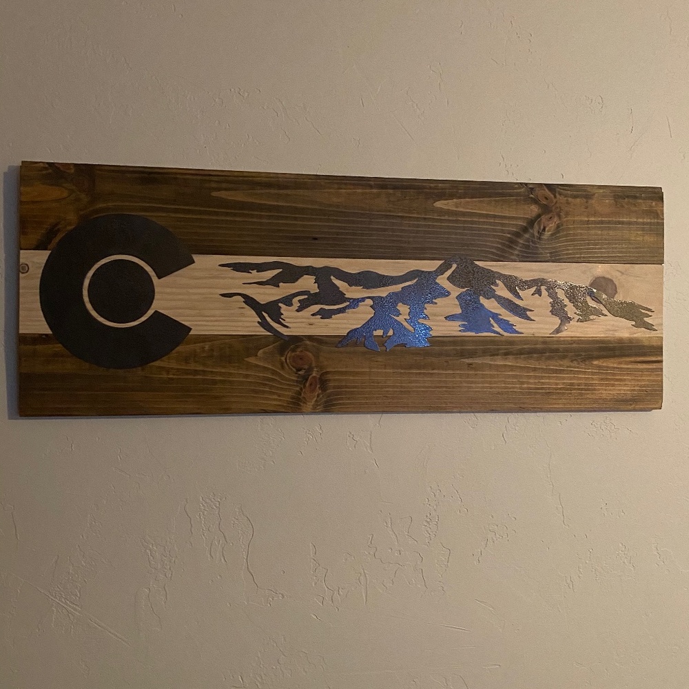 Handmade Custom Colorado Wood Sign